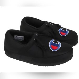 BNWT Champion Kid 5 Embroidered Logo Oxford Black University 2 Slippers Loafers